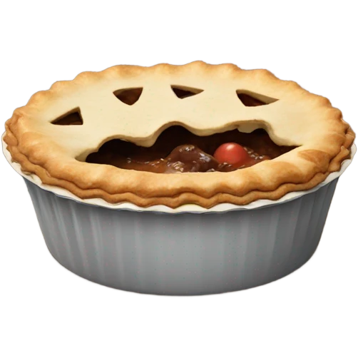 a pie with a cat inside emoji