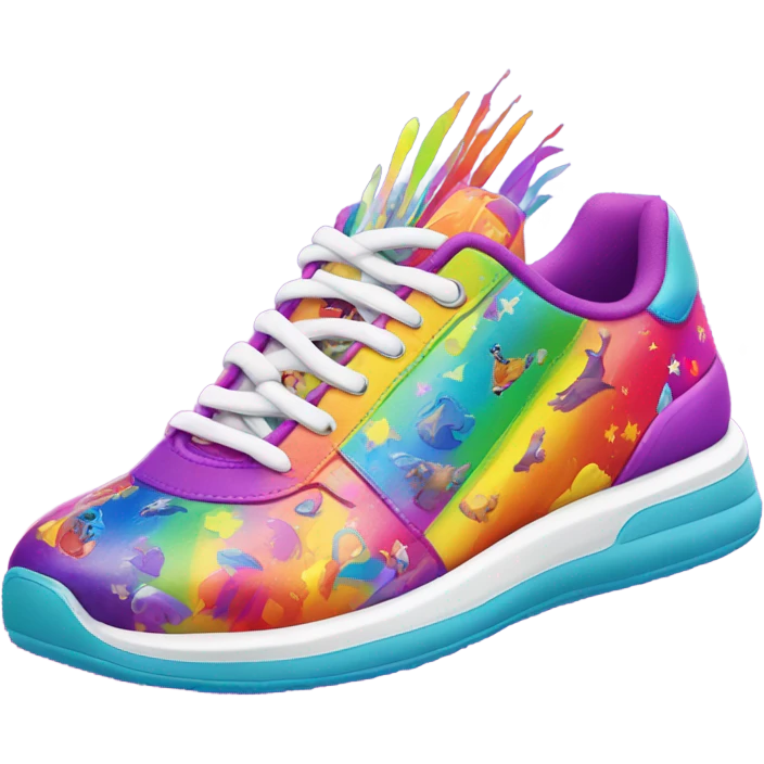 Lisa Frank rainbow sneakers ￼ emoji