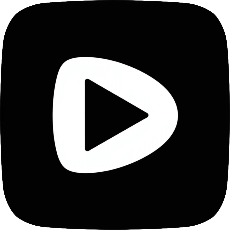 YouTube Shorts logo, black vertical rectangle with rounded corners and white play button in the center emoji