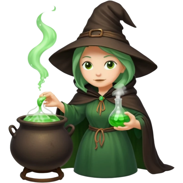 green witch cooking potion emoji