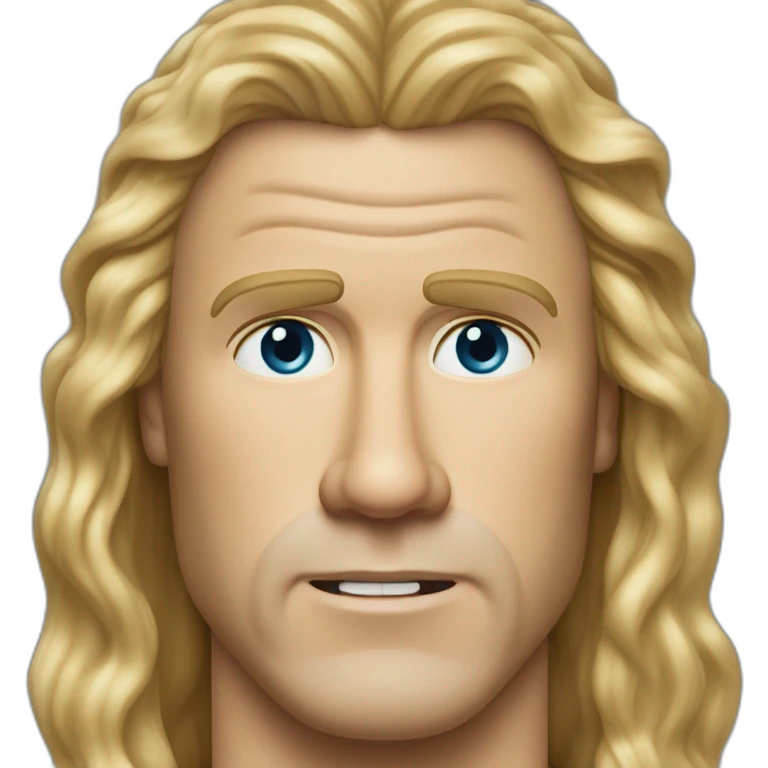 reaslitic will ferrell long straight blonde hair emoji
