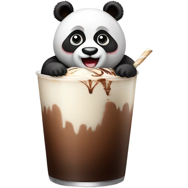 Panda met chocolademelk emoji