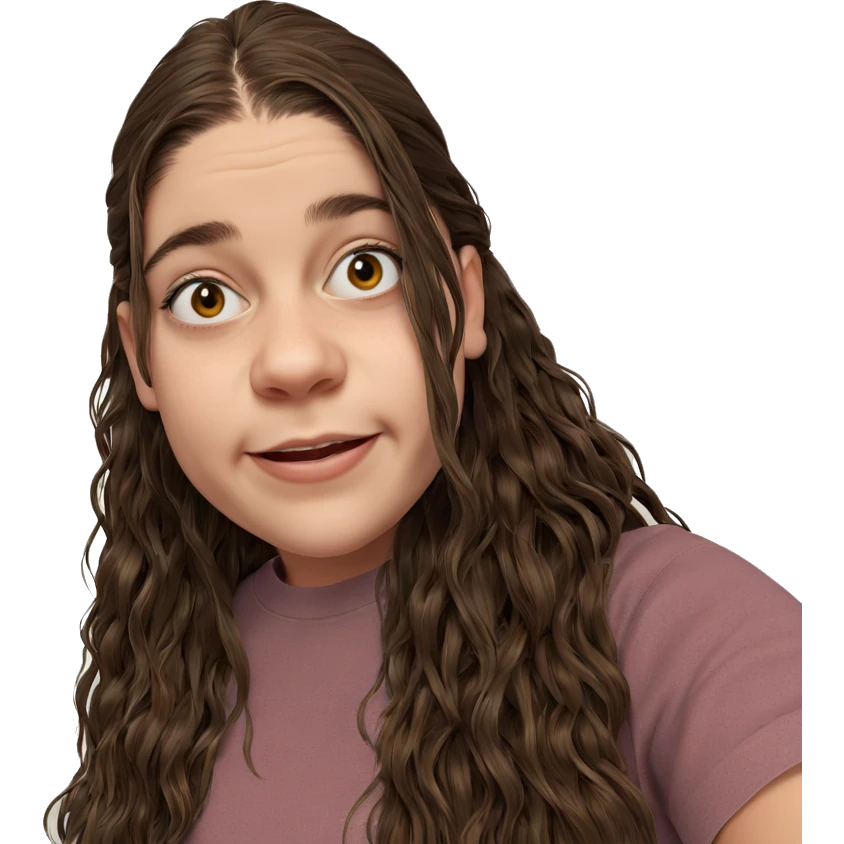 smiling girl with long hair emoji