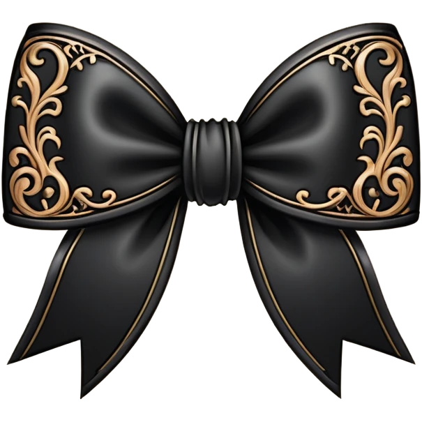 Gothic bow emoji