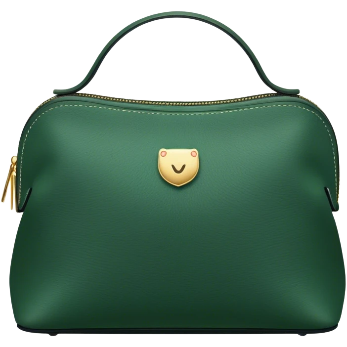 Dark green cosmetic bag emoji