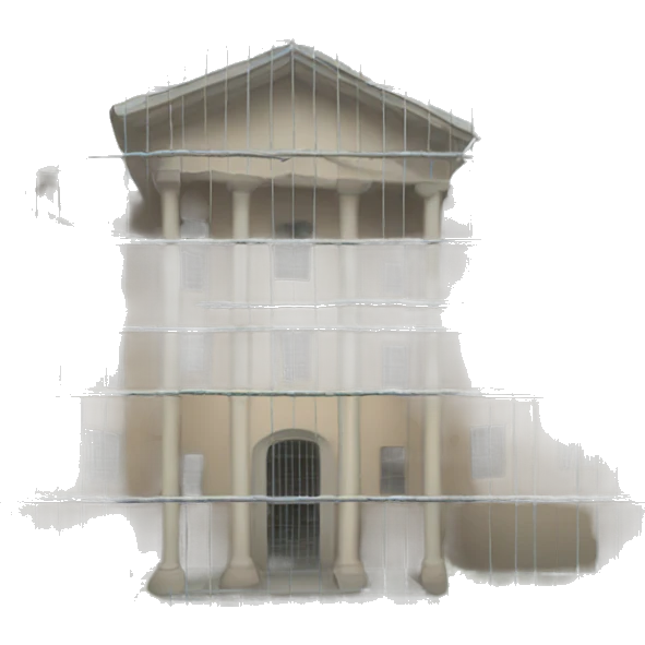 big house prison with prison written over it emoji