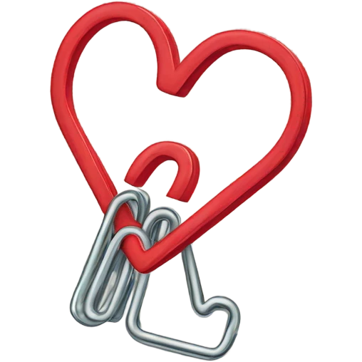 heart shaped paper clip emoji