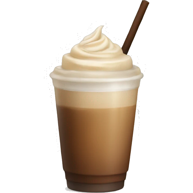 Ice coffee latte without face emoji