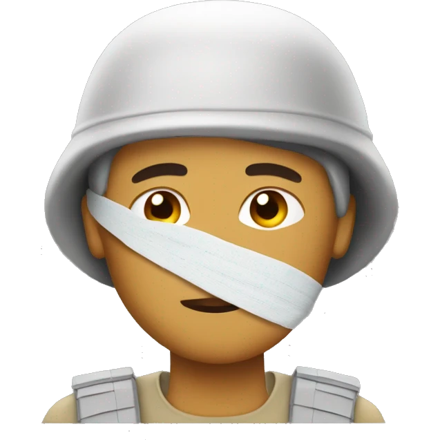 soldier with bandaged head emoji