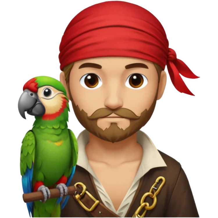 pirate and parrot emoji