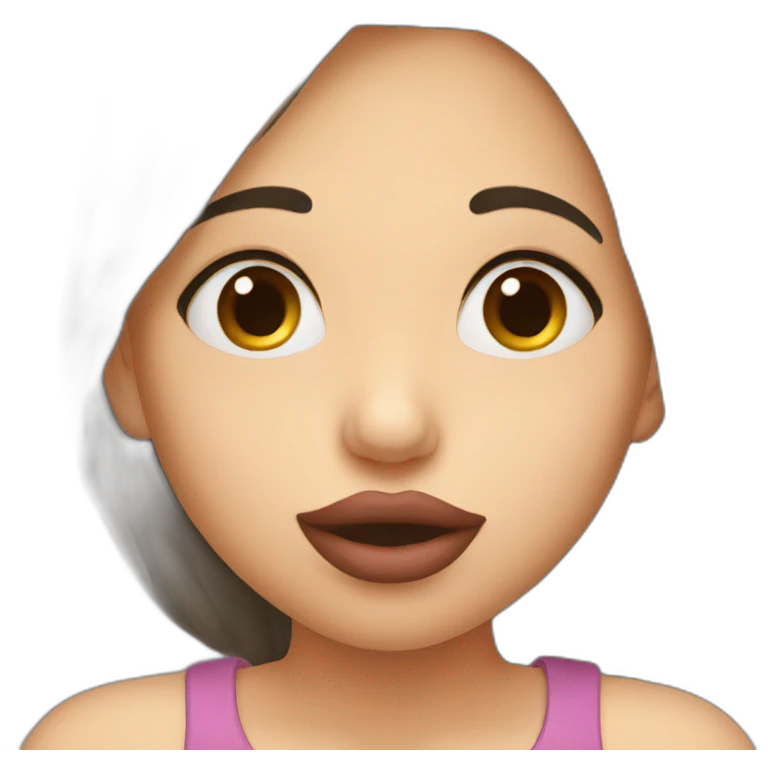 Girl kissing emoji