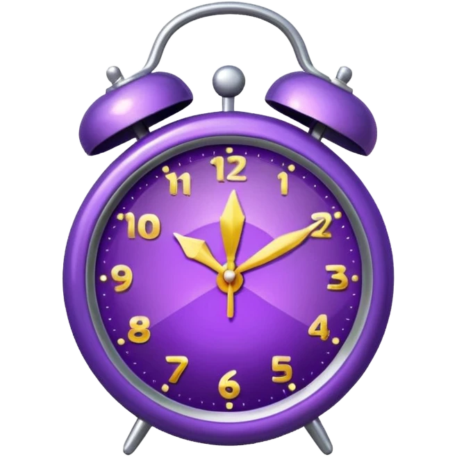 glitter purple clock emoji