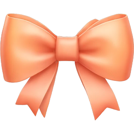 Peach bow on peach bow emoji