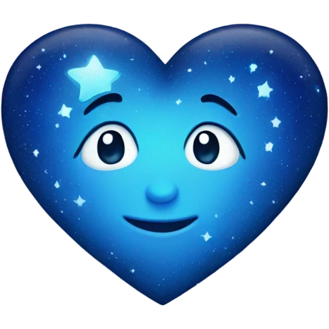 Starry blue heart  emoji