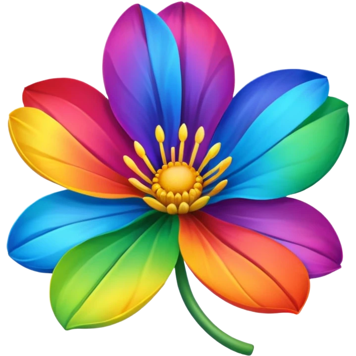 rainbow flower emoji
