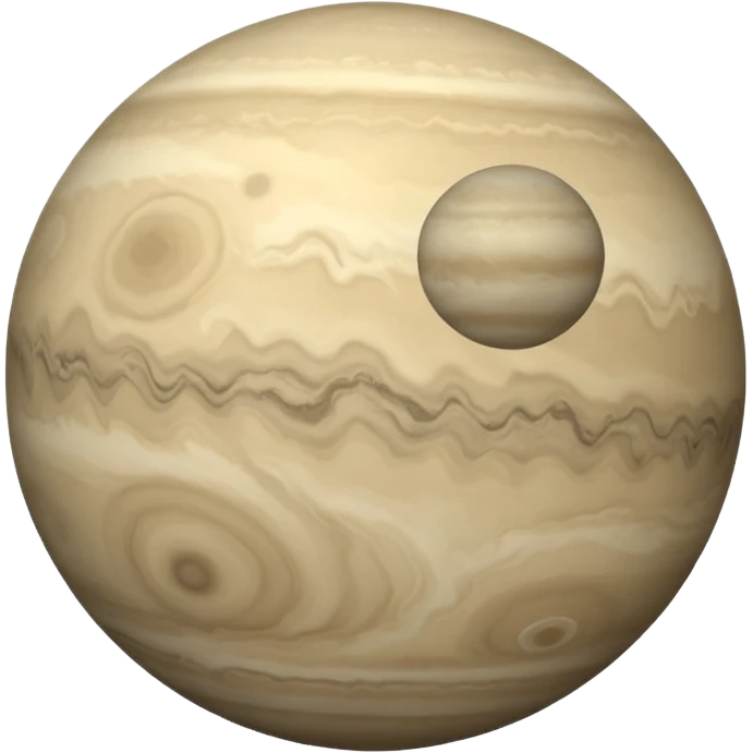 Venus planet emoji, pale warm grey sphere, hazy soft texture all over, simple and round, no text emoji