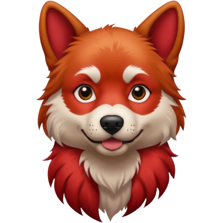 very tattoed looking dog with red hair emoji