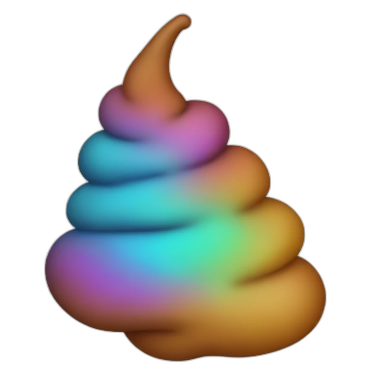 colourful-poop emoji