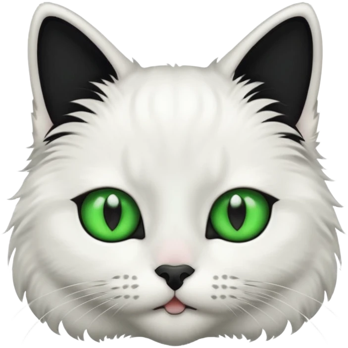 white and black cat emoji