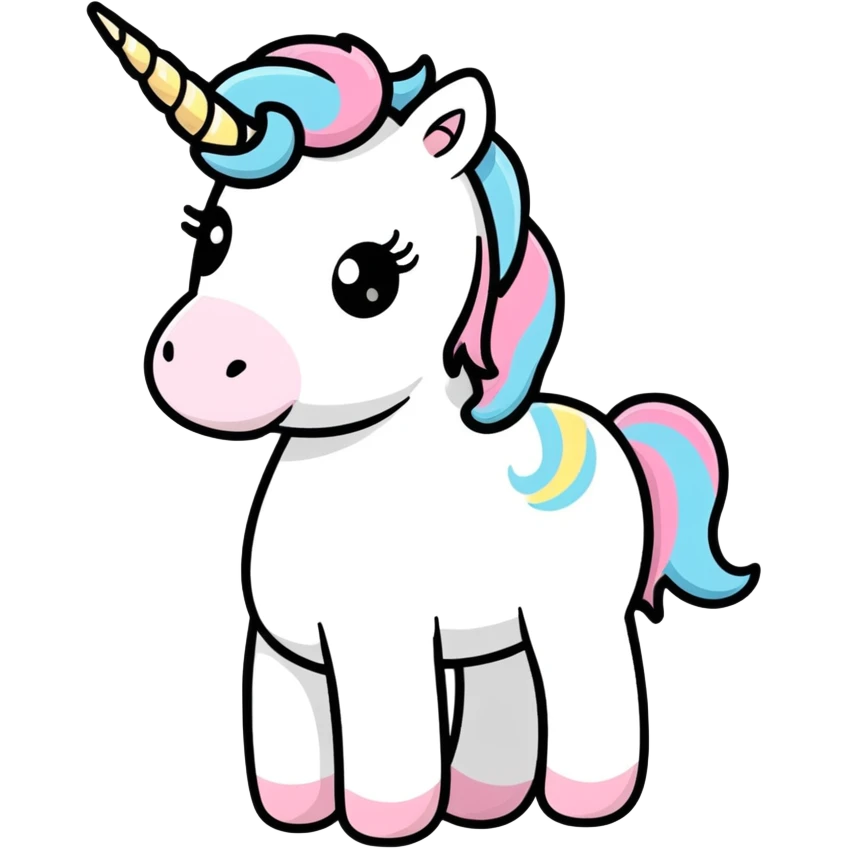 White Unicorn emoji