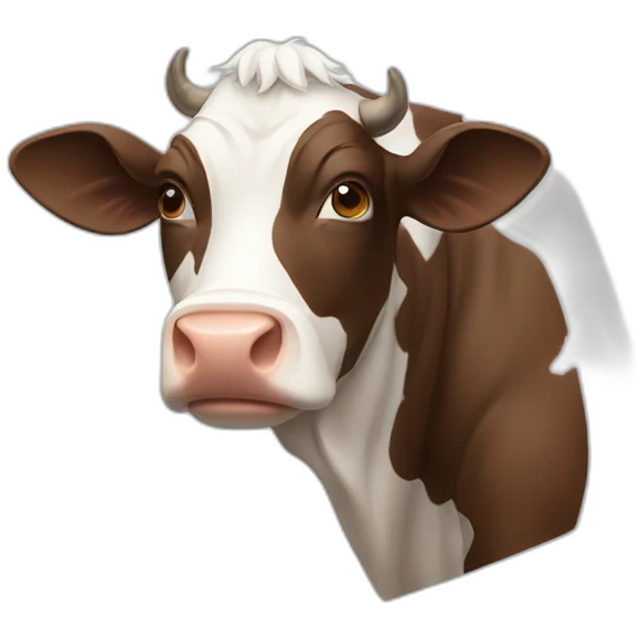 Depressed cow emoji