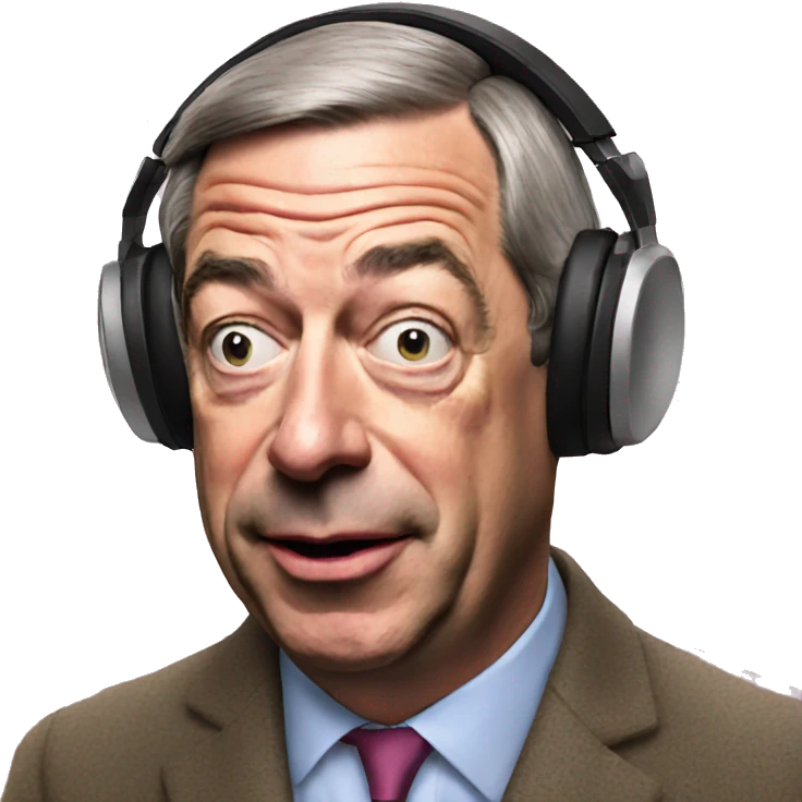 Nigel Farage listening to music  emoji