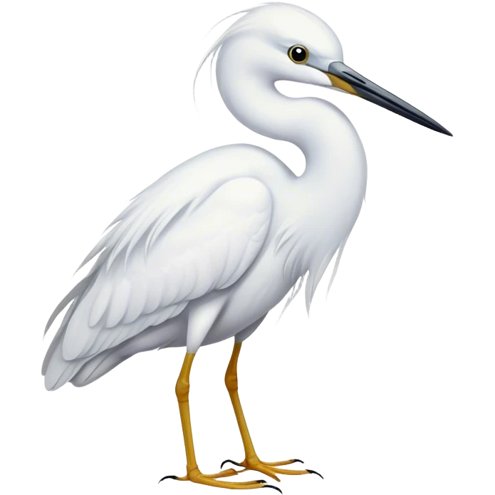 little egret emoji