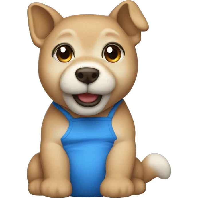Blue crunch emoji