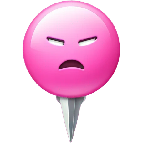 Pink push pin emoji