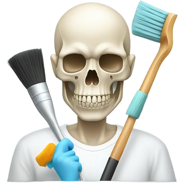 Scull cleaning emoji