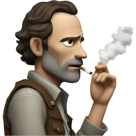 rick grimes smoking emoji