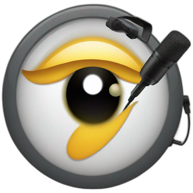 Eye with microphone emoji