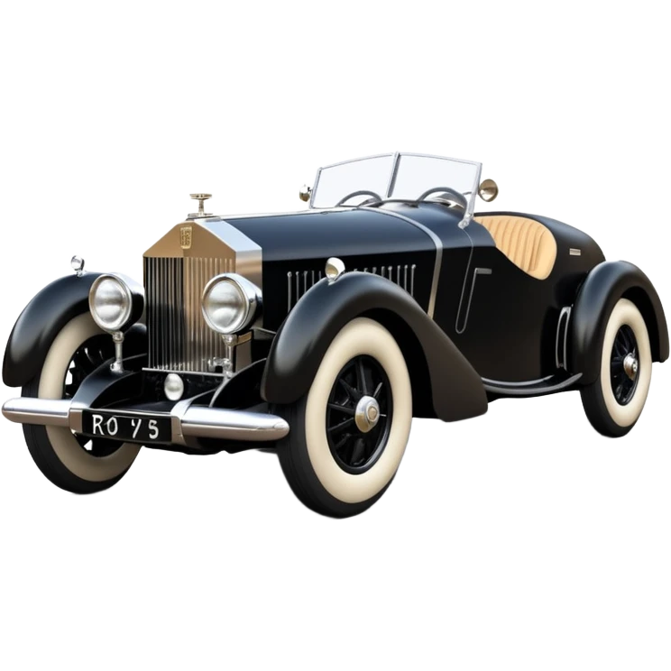  1949 luxury racing Mandalorian Rolls Royce lowered powerful 4 cylinder engined racing car featuring advanced rugged 4 wheel independent suspension, power steering, disc brakes and small leather covered steering wheel  emoji