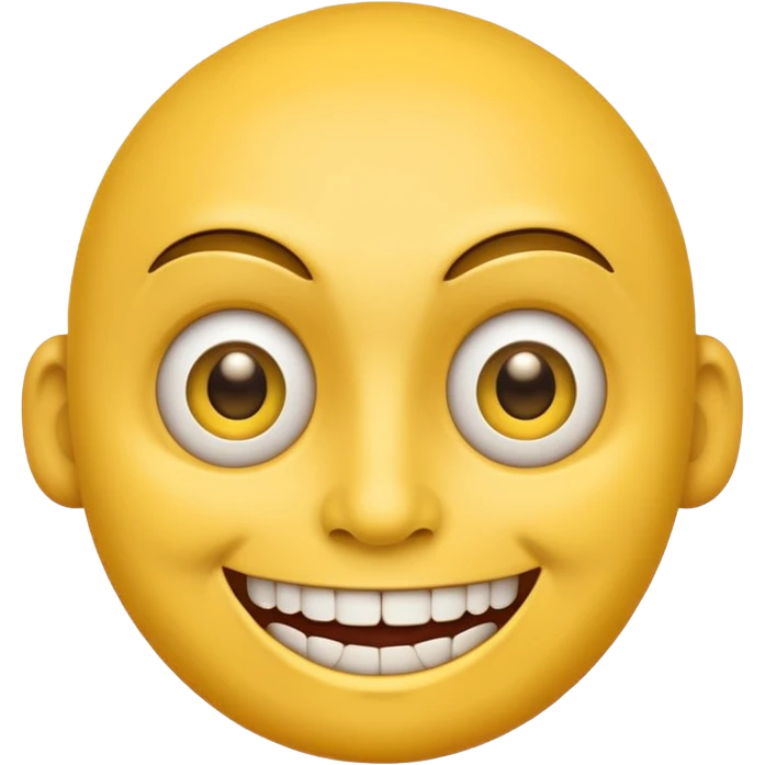 a General Yellow Face emoji with creepy smile  emoji