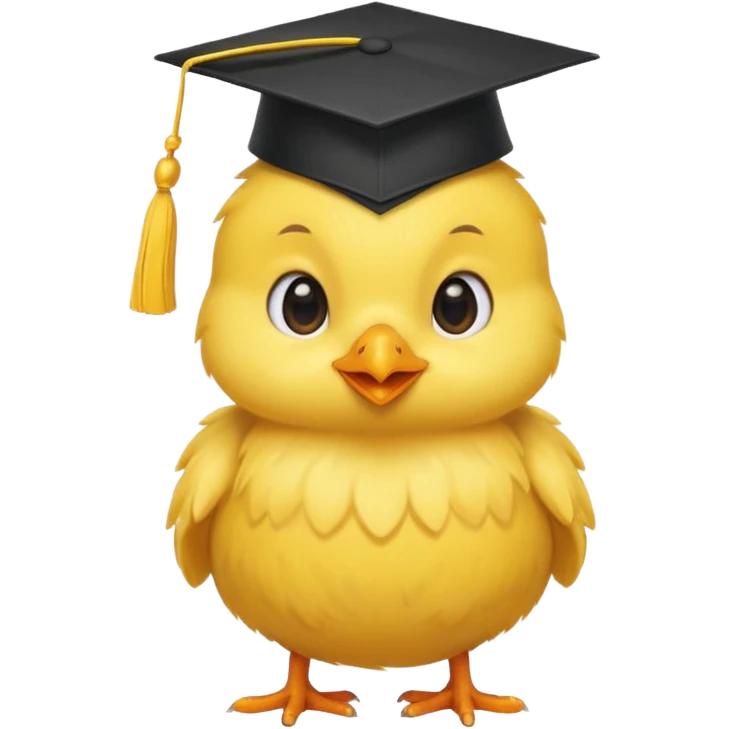 Chick graduating emoji