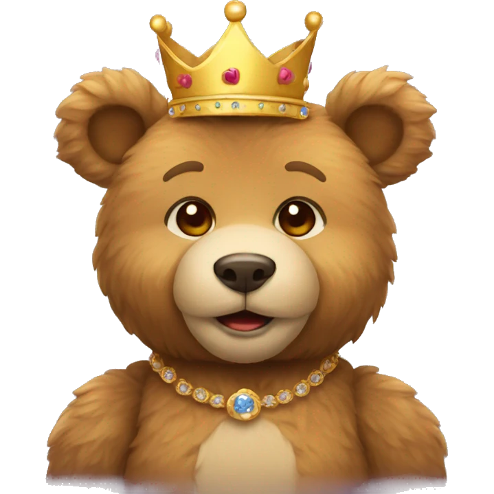 Teddy Bear with a crown emoji