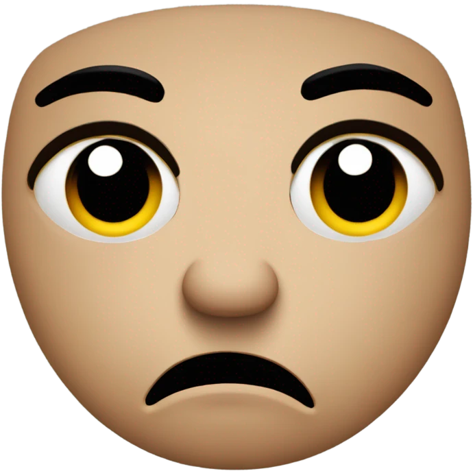 Annoyed face with eye twitch emoji