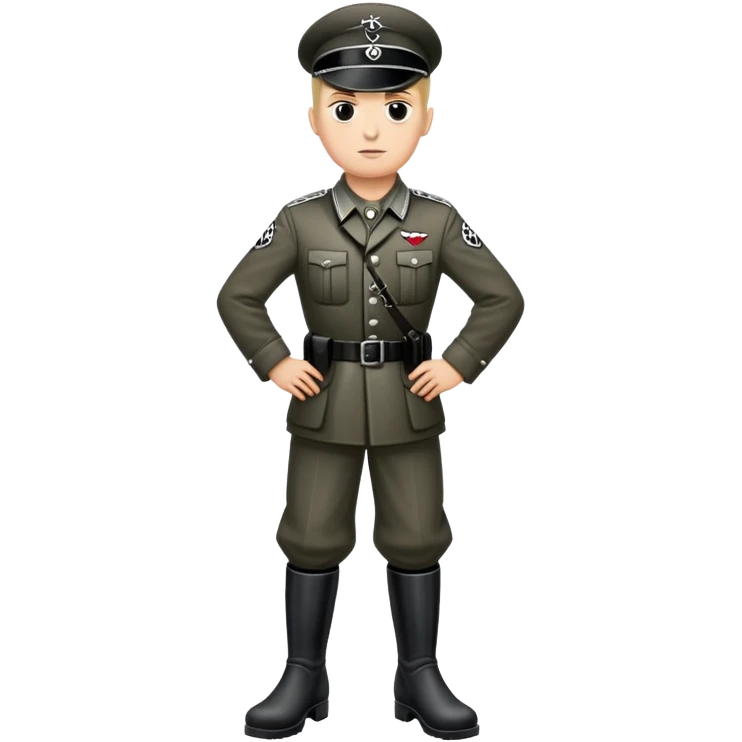 a nazi ss soldier wearing boots emoji