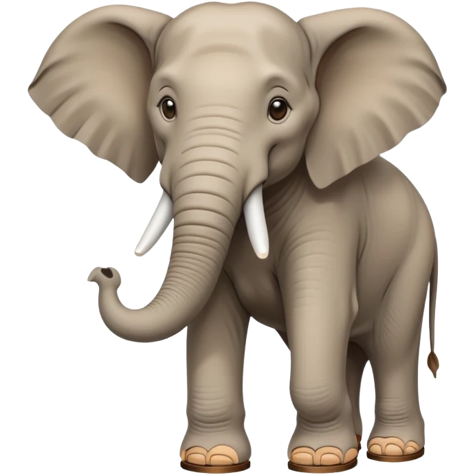 Elefante en el desierto con sandalias  emoji