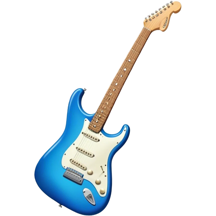 blue electric stratocaster guitar emoji