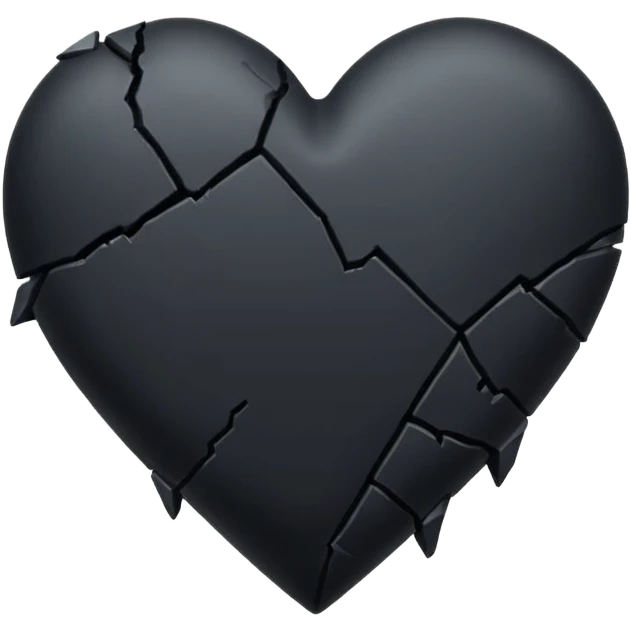Black heart break emoji