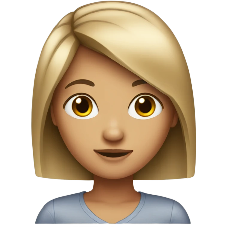 A girl with a straight hair  emoji