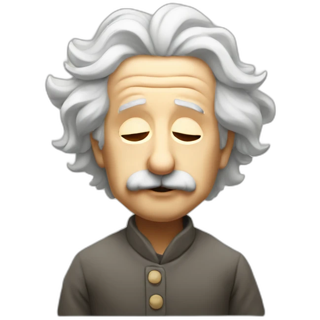 Albert-Einstein-meditating emoji