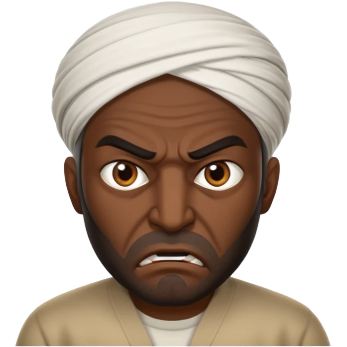 in profile, angry Iranian emoji