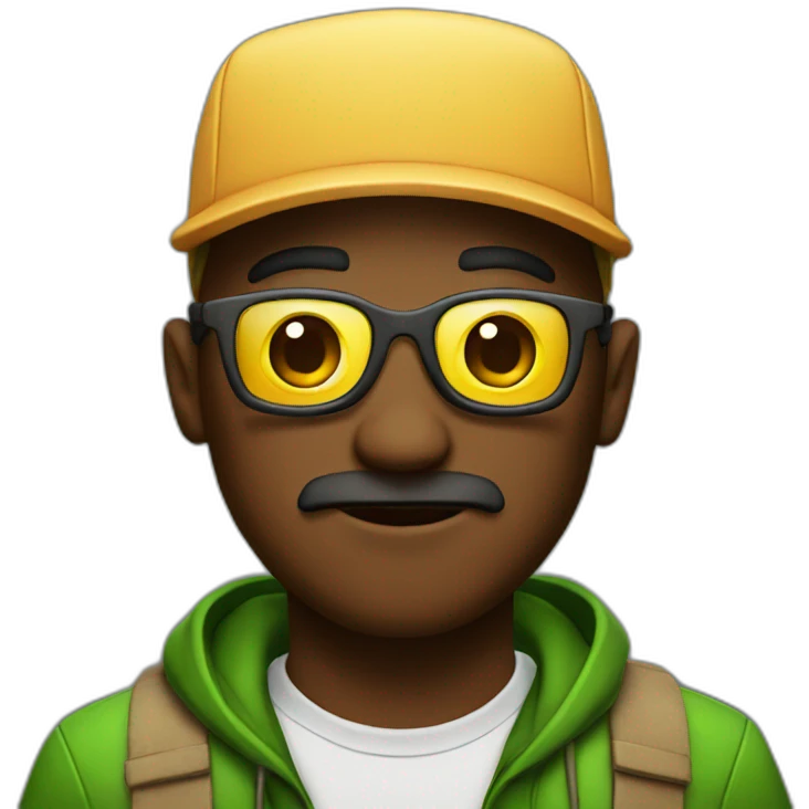 A weed man emoji