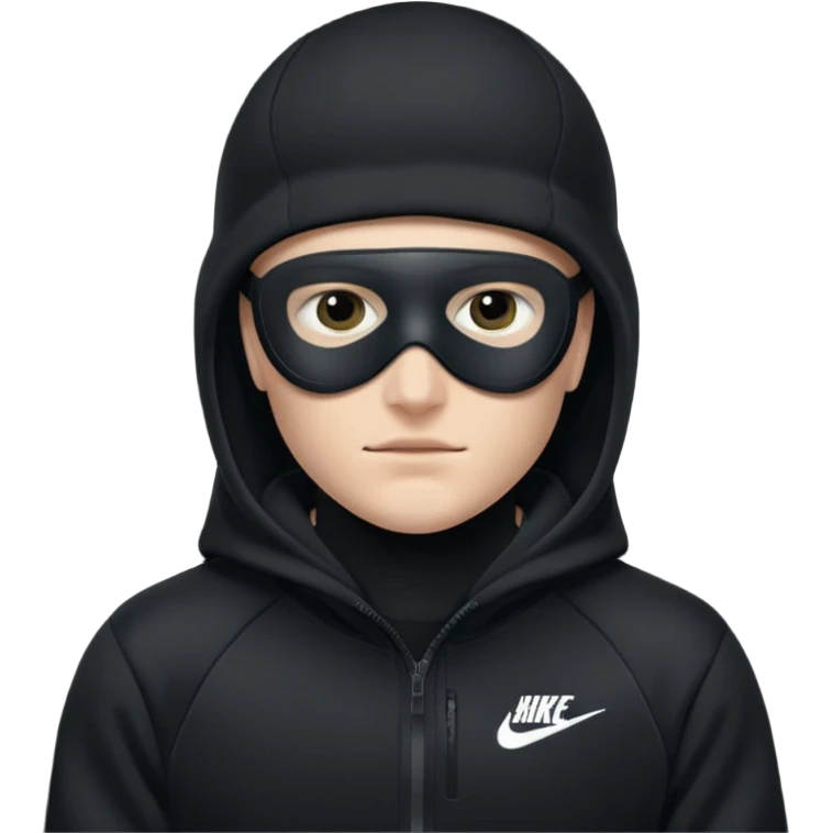 White person wearing a Nike Tex with hood and ski mask co all black and https://encrypted-tbn0.gstatic.com/images?q=tbn:ANd9GcTQEV3H5Fpq8Dp-ki2RTwgbdHqMsKZzDtarA9ywqiFzKVKjxdLc5Fq9yDOax7-XC4trueI2pFuItpqM_TVrGODdDG5la_rbm9lB8utSLKXm&s=10 emoji