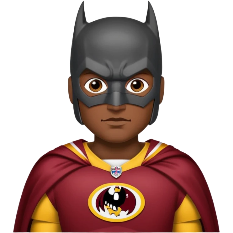 Batman with the Washington redskins uniform emoji