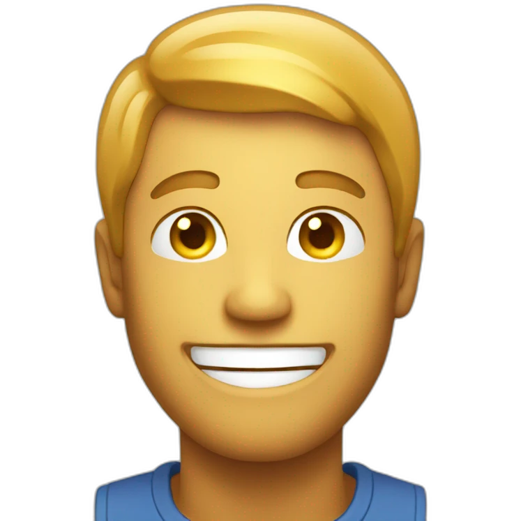 glowing smiling man emoji