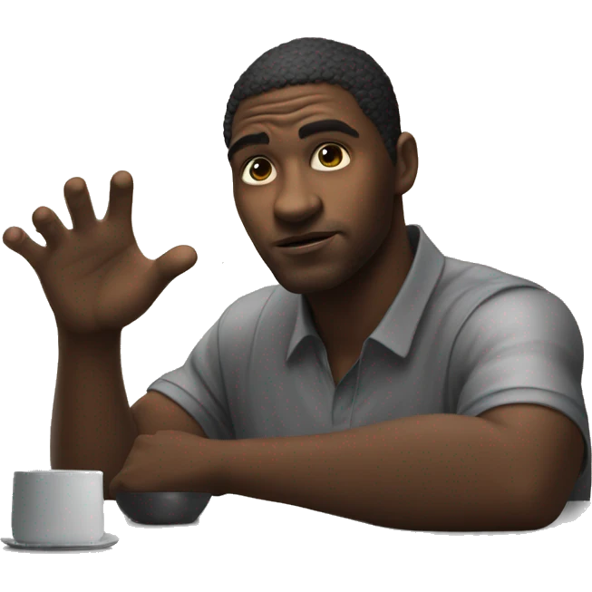 Black man in the future saying no emoji