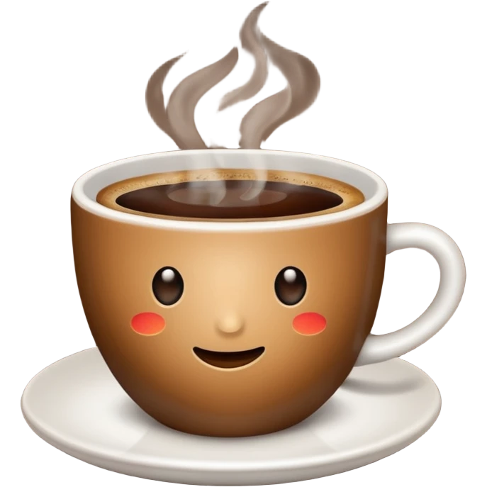 Coffee with steam emoji